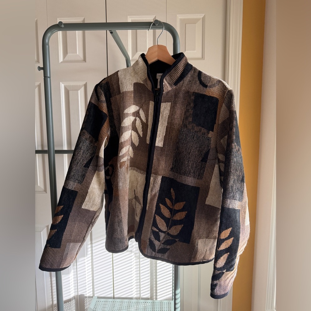 Neutral Coldwater Creek Tapestry Jacket